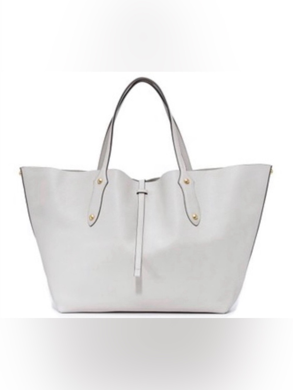 Annabel Ingall Australia - Large Isabella White Leather Tote Bag